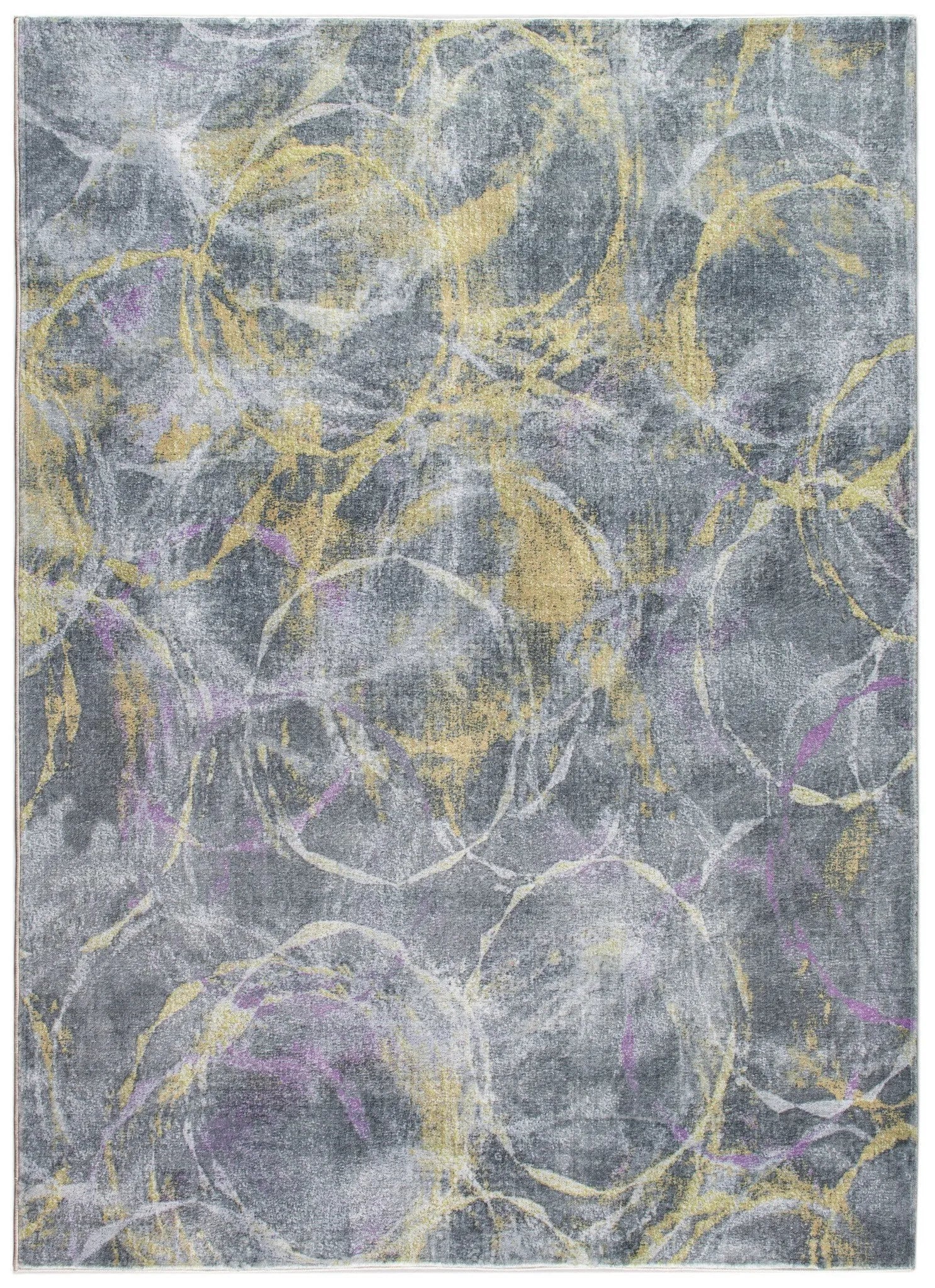 Roxy 2808 Grey/Gold Visions Rug - Baconco