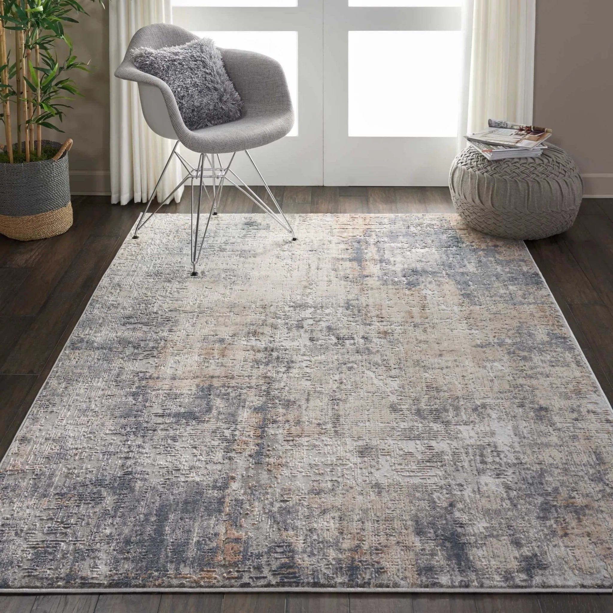 Rustic Textures RUS01 Grey/Beige Rug - Baconco