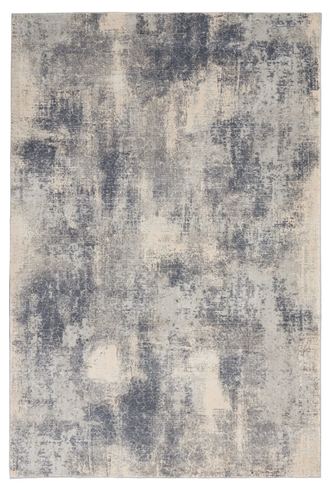 Rustic Textures RUS02 Blue/Ivory Rug - Baconco