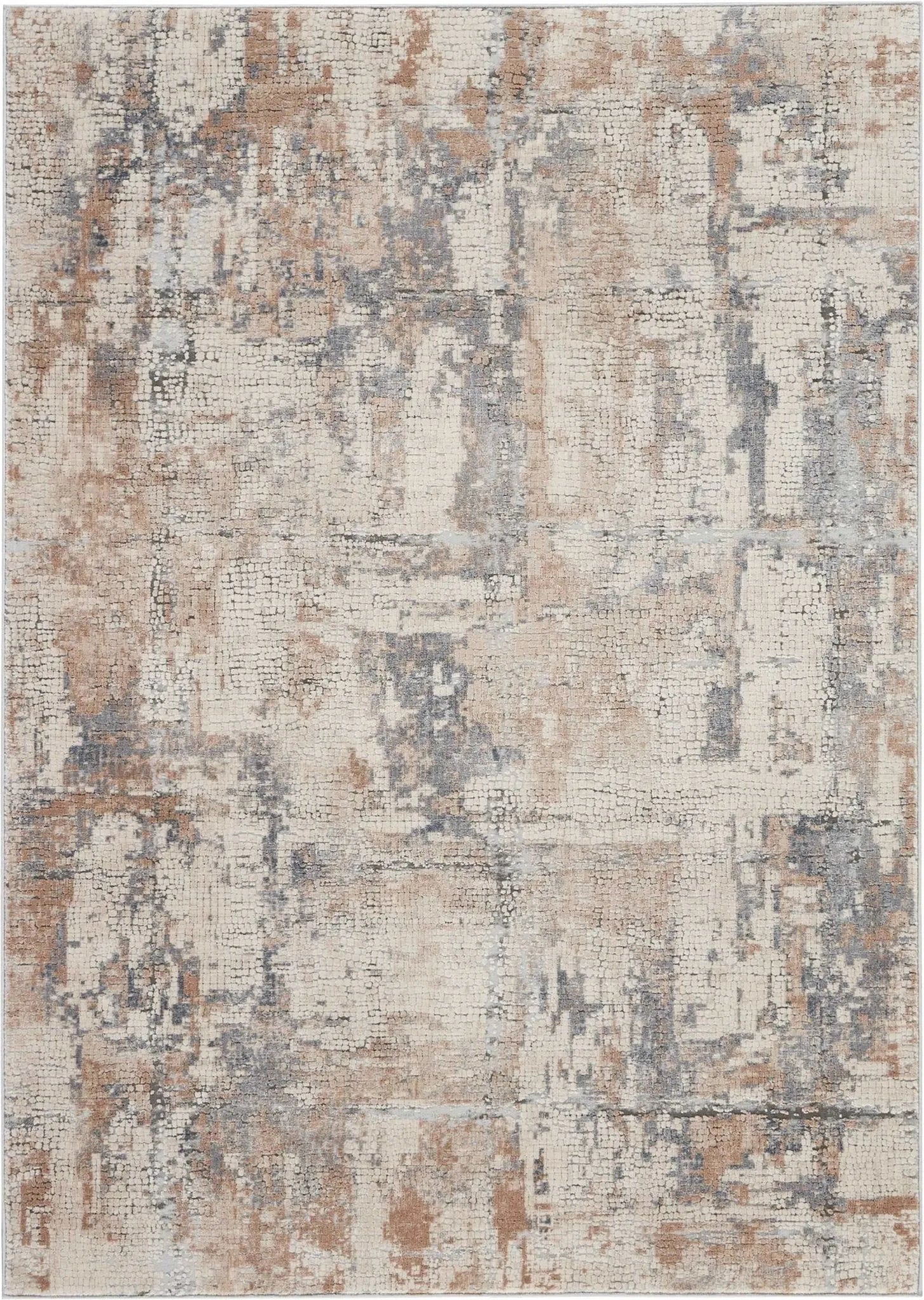 Rustic Textures RUS06 Beige/Grey Rug - Baconco