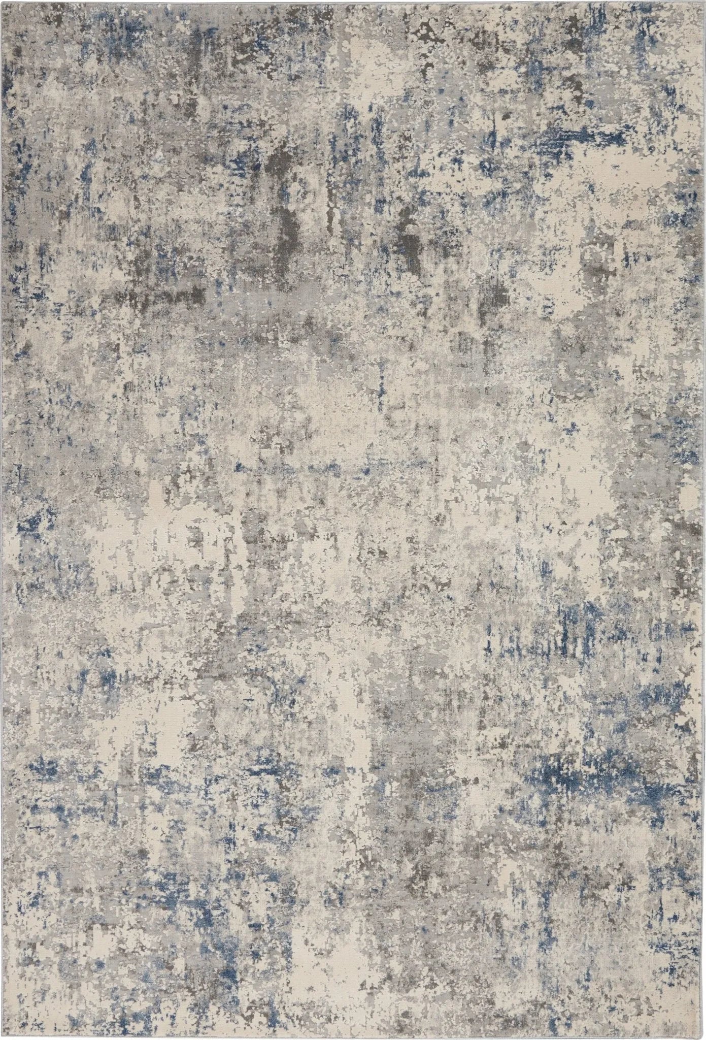 Rustic Textures RUS07 Ivory/Grey-blue Rug - Baconco