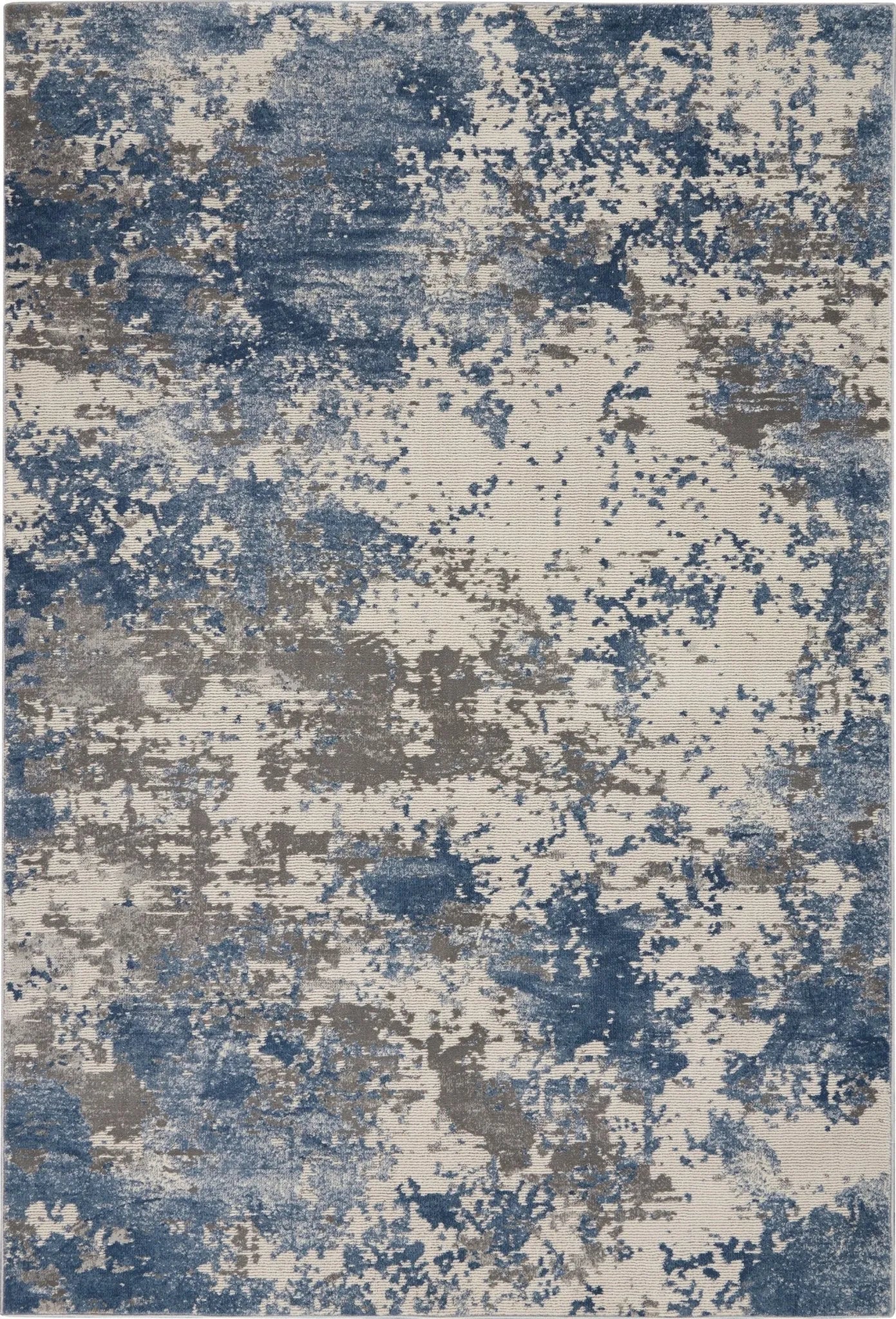 Rustic Textures RUS08 Grey/Blue Rug - Baconco