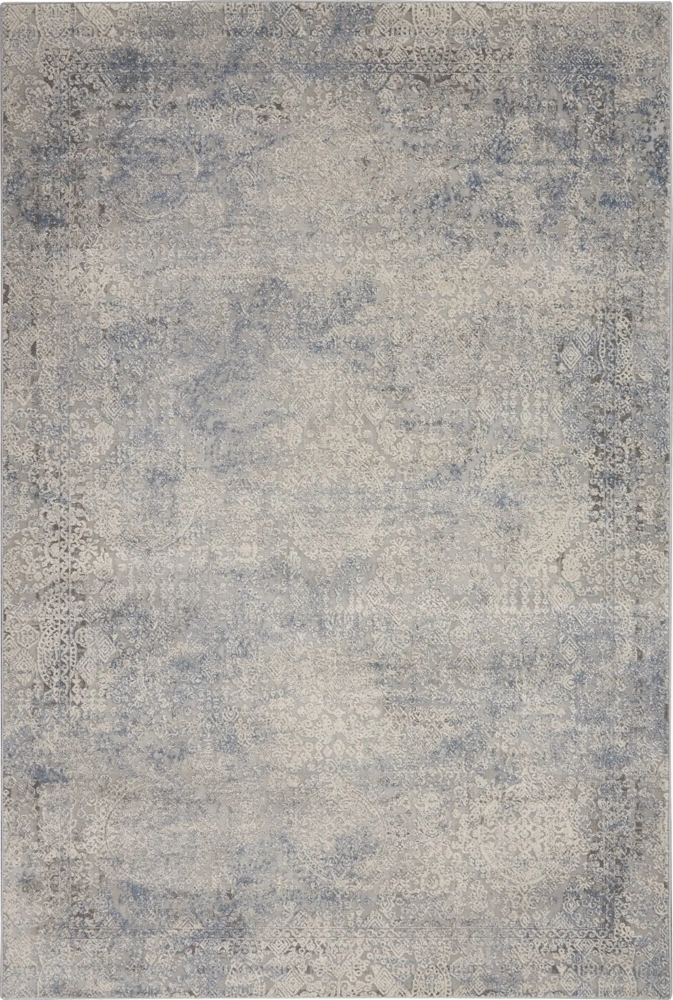 Rustic Textures RUS09 Ivory/Light Blue Rug - Baconco