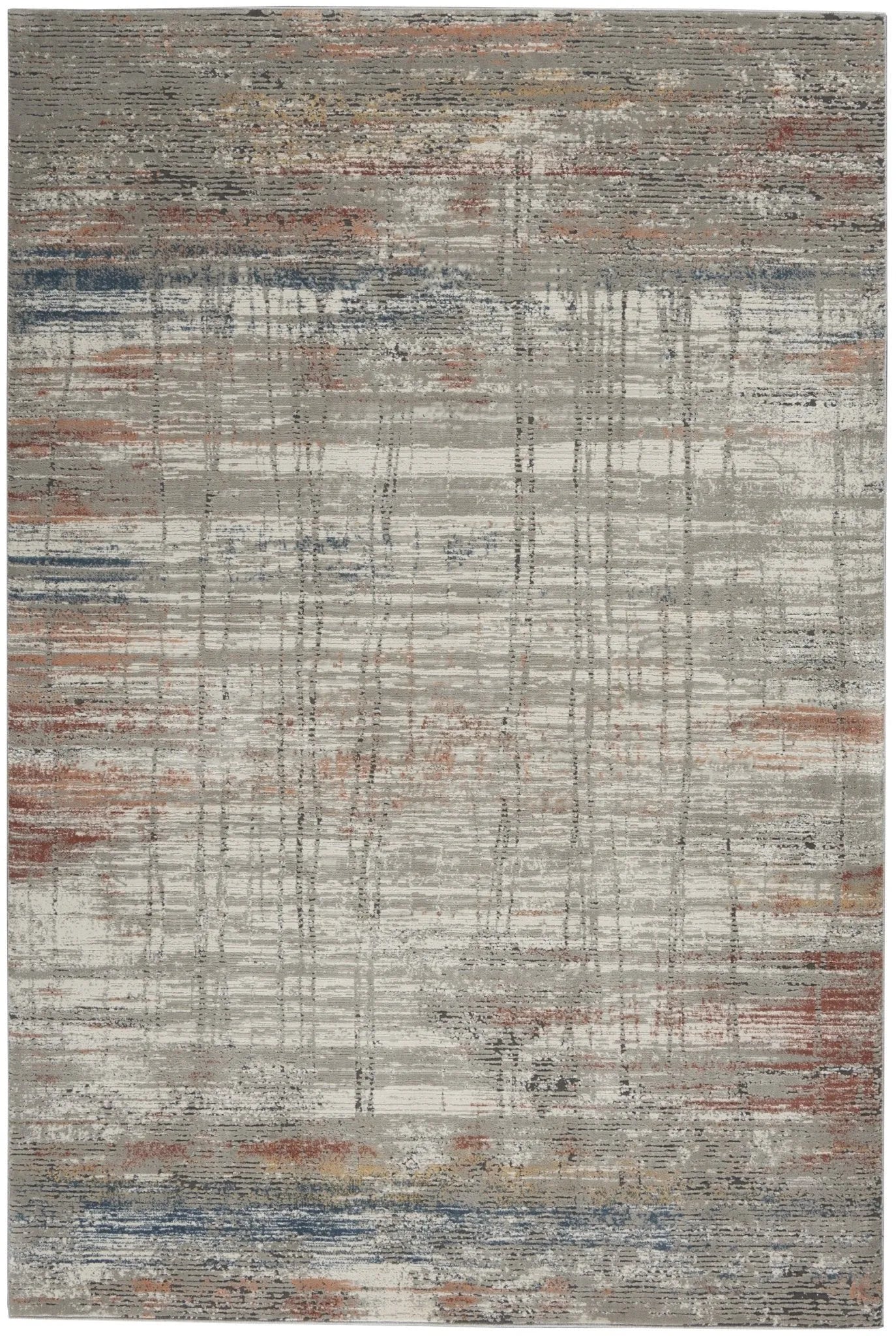 Rustic Textures RUS12 Grey/Multi Rug - Baconco