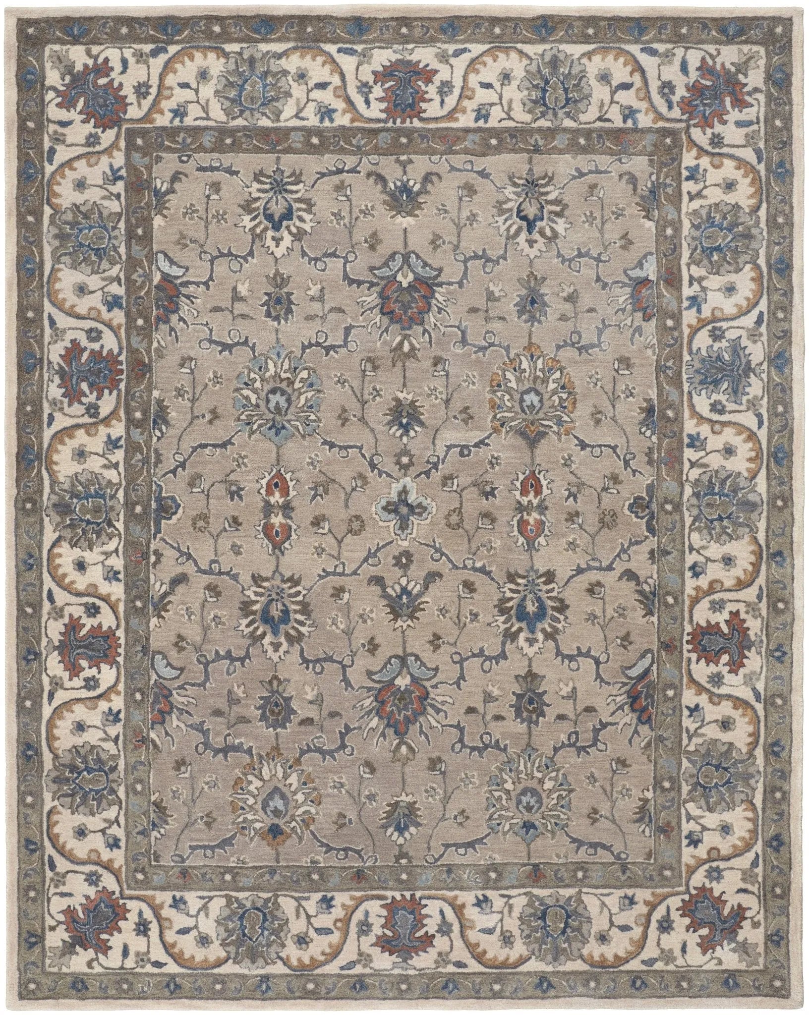 Rylan RYL8640F Taupe/Ivory Rug - Baconco