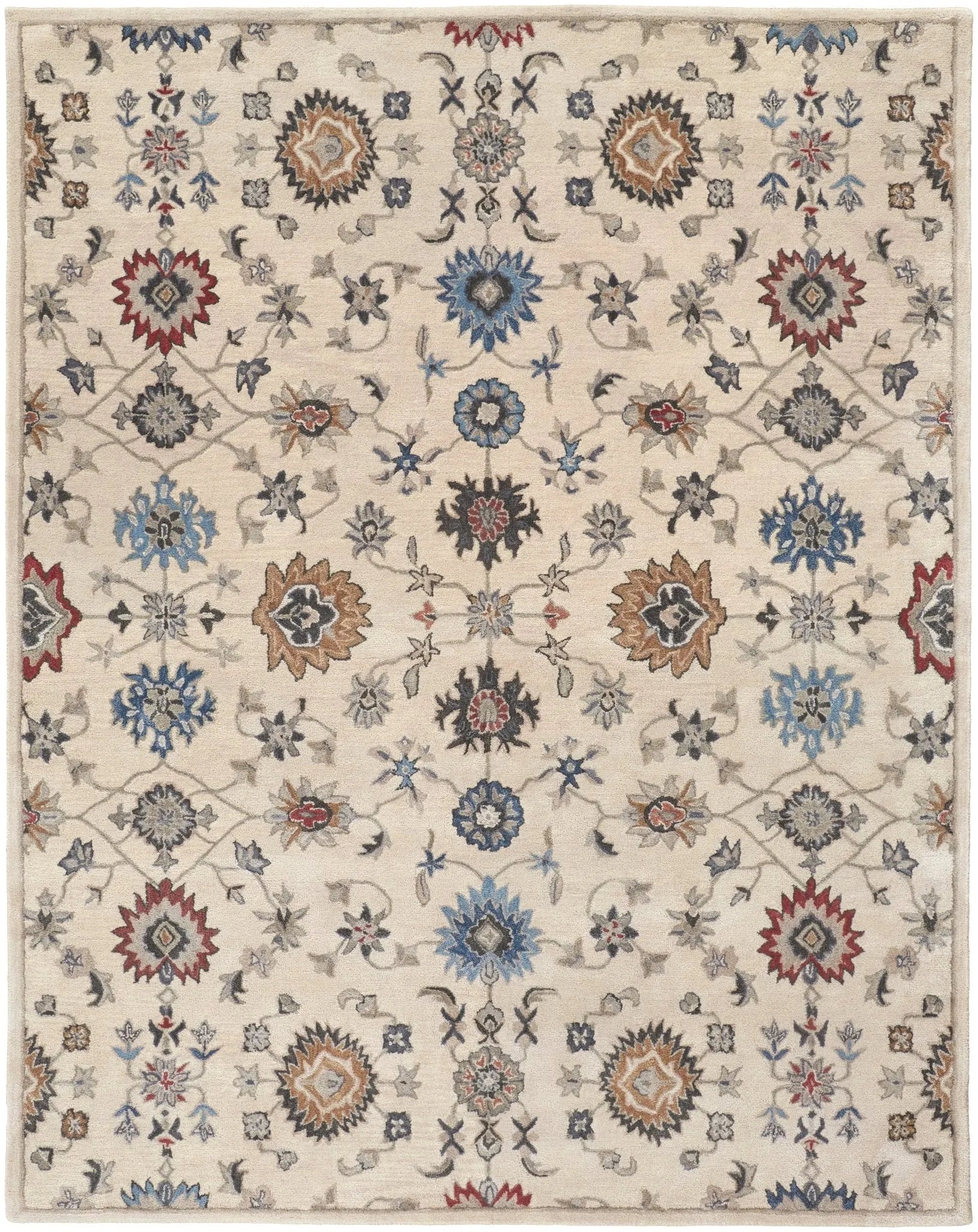 Rylan RYL8641F Ivory/Blue Rug - Baconco