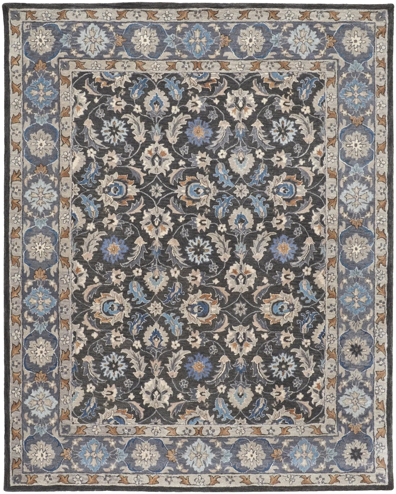 Rylan RYL8643F Taupe/Blue Rug - Baconco