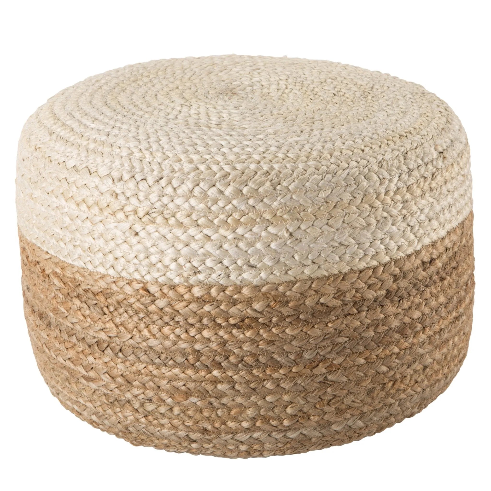 Saba Saa09 Oliana White/Beige Pouf - Baconco