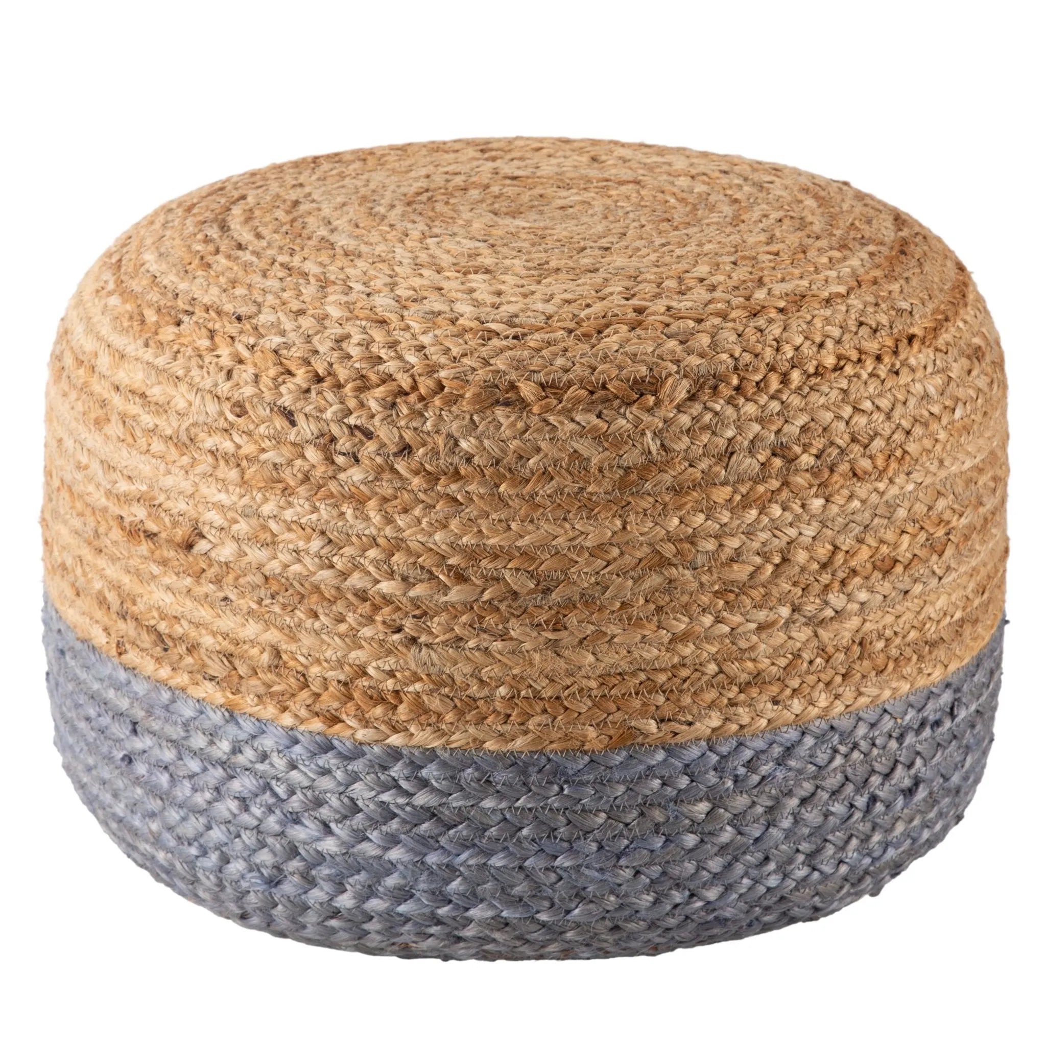 Saba Saa11 Oliana Light Gray/Beige Pouf - Baconco