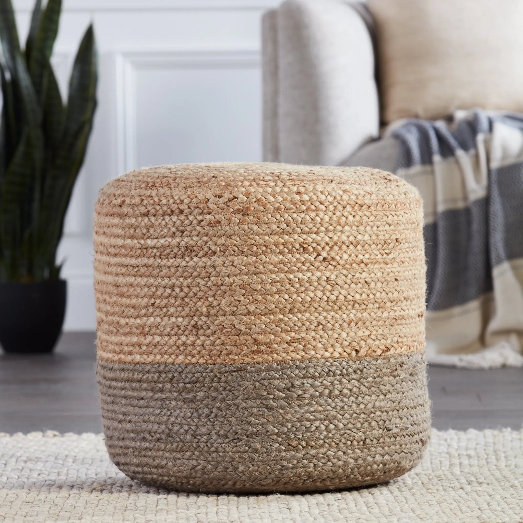 Saba Saa17 Oliana Taupe/Beige Pouf - Baconco