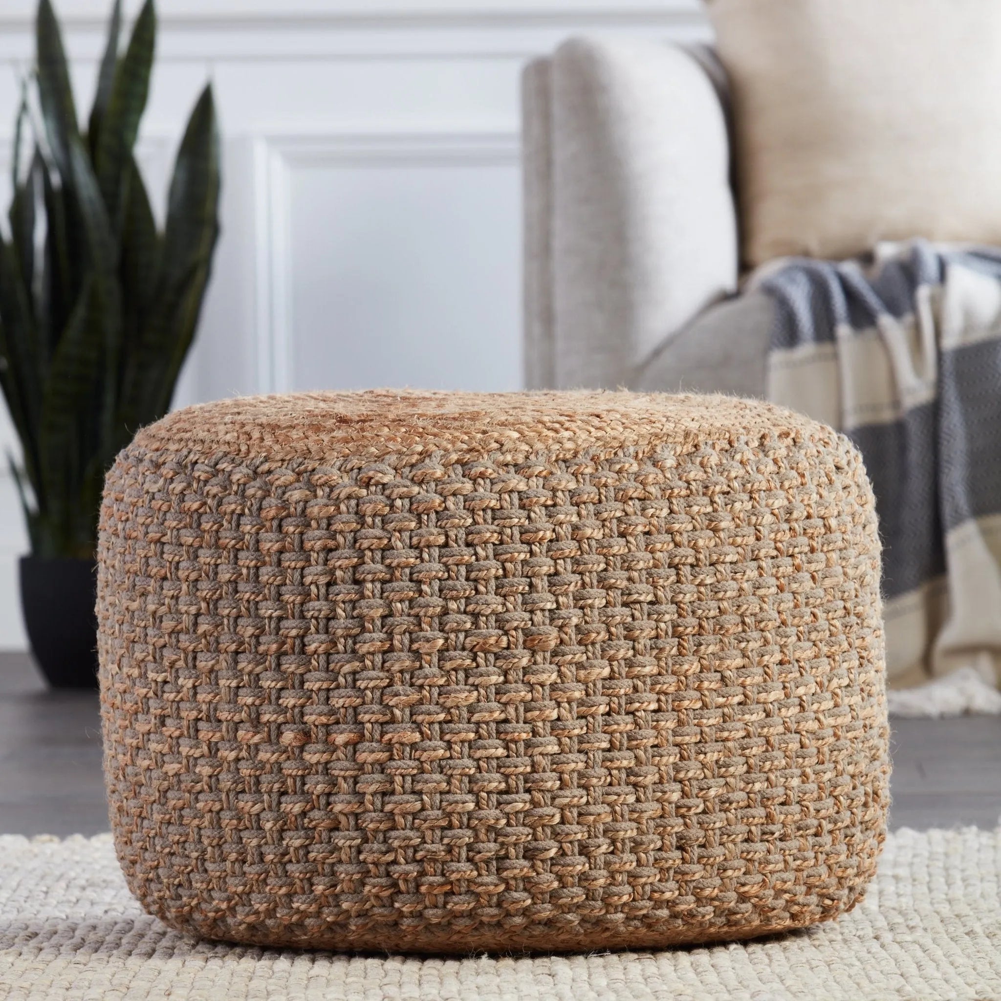 Saba Saa20 Kealani Gray/Beige Pouf - Baconco