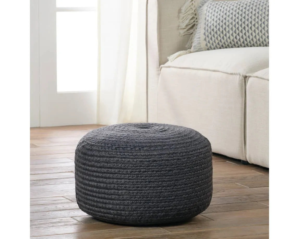 Saba Solar SAS02 Dark Grey Pouf - Baconco