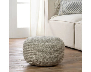 Saba Solar SAS08 Grey/Cream Pouf - Baconco