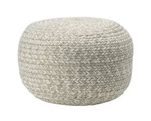 Saba Solar SAS08 Grey/Cream Pouf - Baconco