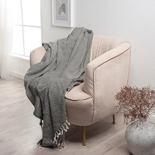 Sadie 80304BLK Black Throw Blanket - Baconco