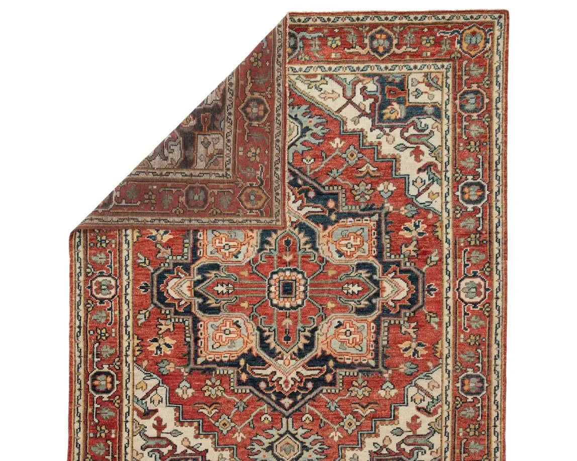 Salinas SLN05 Willa Oatmeal/Cinnabar Rug - Baconco