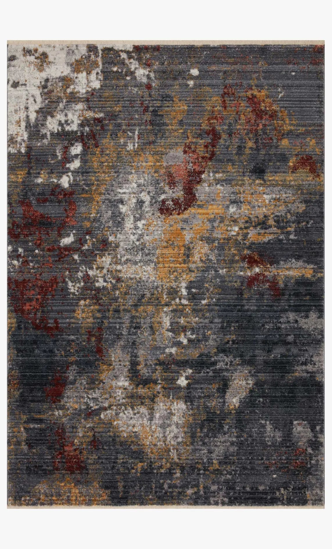 Samra Sam-03 Dk. Grey/Spice Rug - Baconco