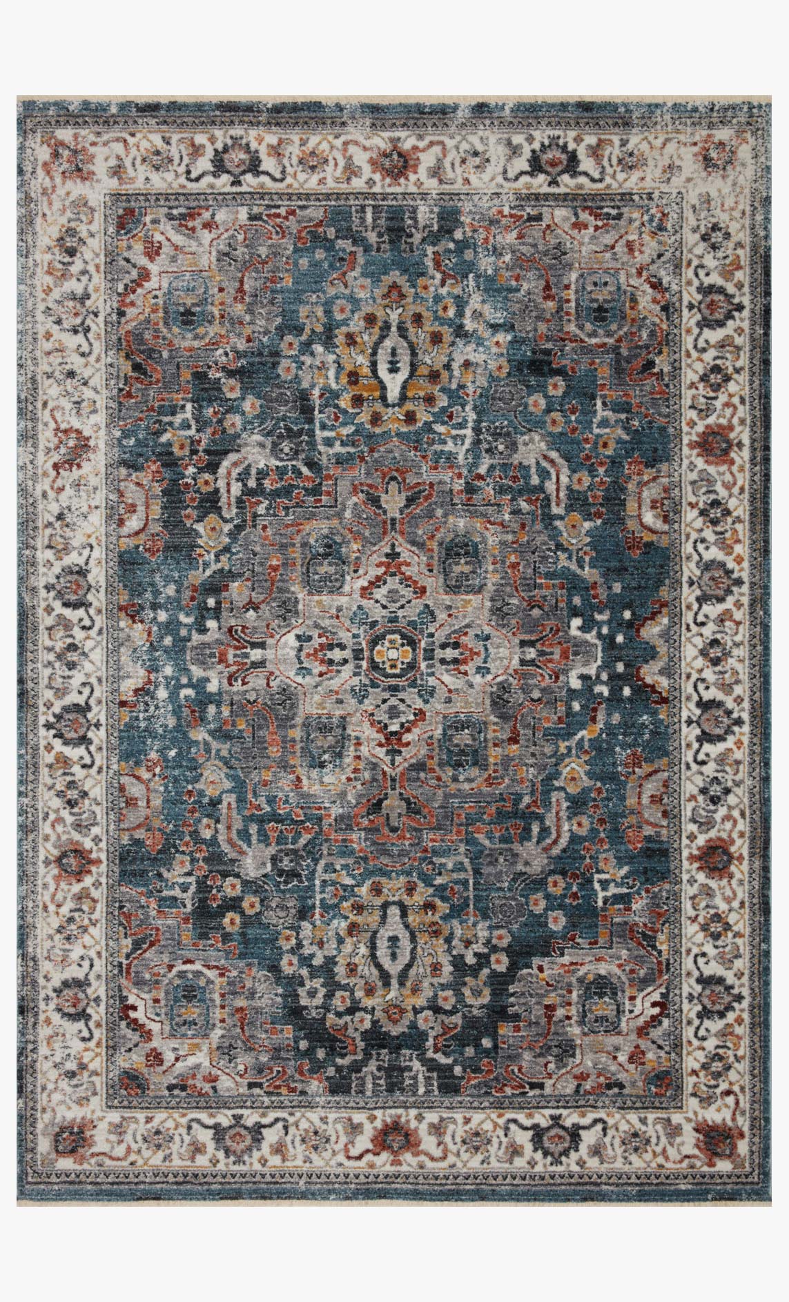 Samra Sam-04 Slate/Multi Rug - Baconco