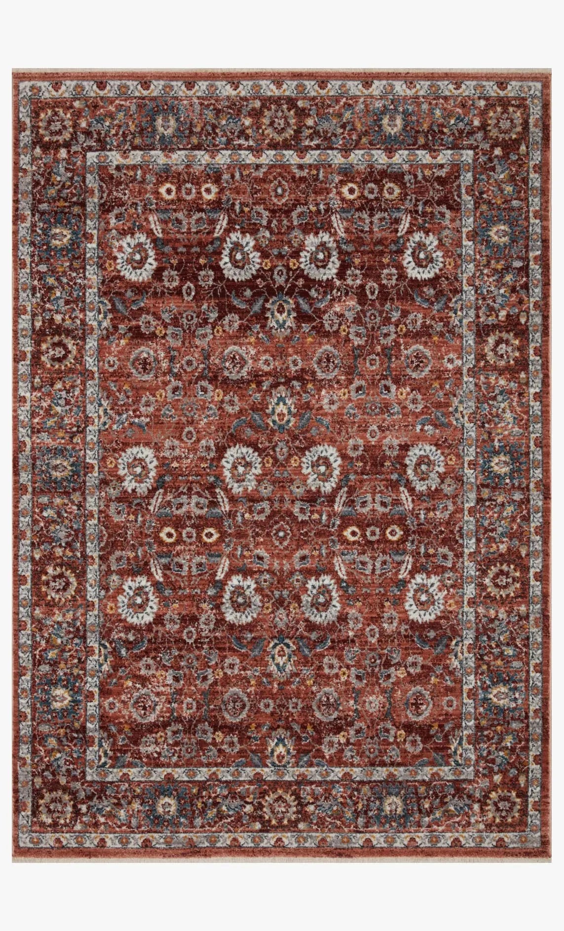 Samra Sam-07 Brick/Multi Rug - Baconco