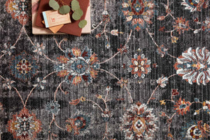 Samra Sam-08 Charcoal/Multi Rug - Baconco