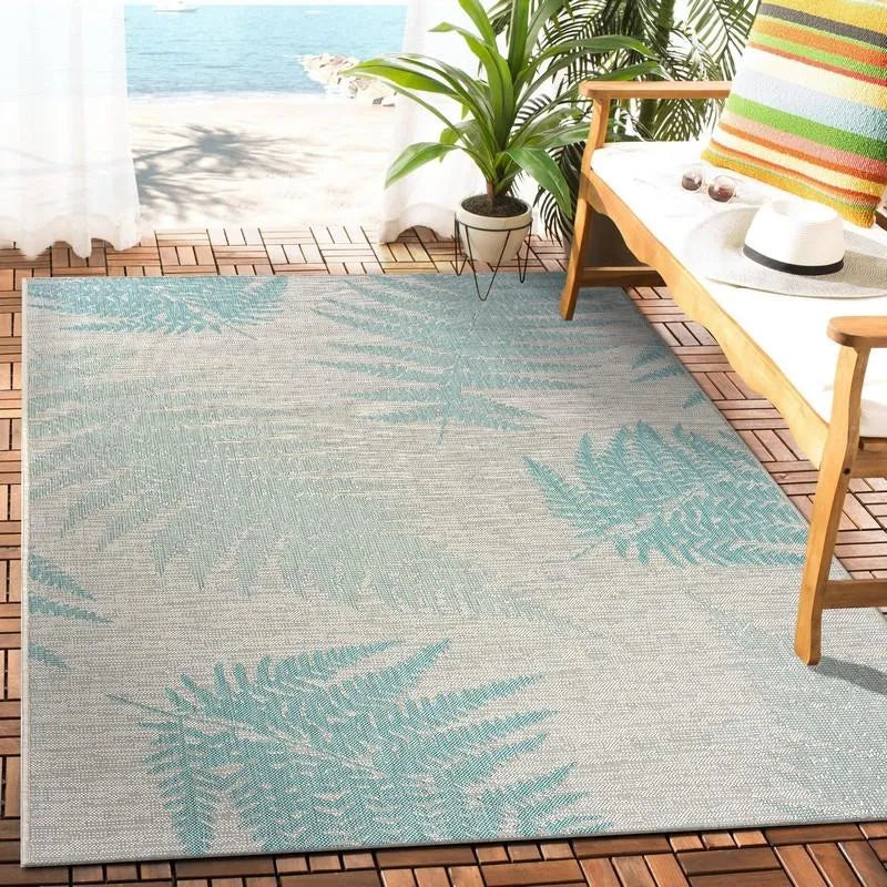 Sanibel Lr81649 Teal/Cream Rug - Baconco