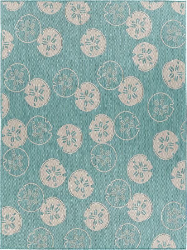 Sanibel Lr81655 Teal/Cream Rug - Baconco