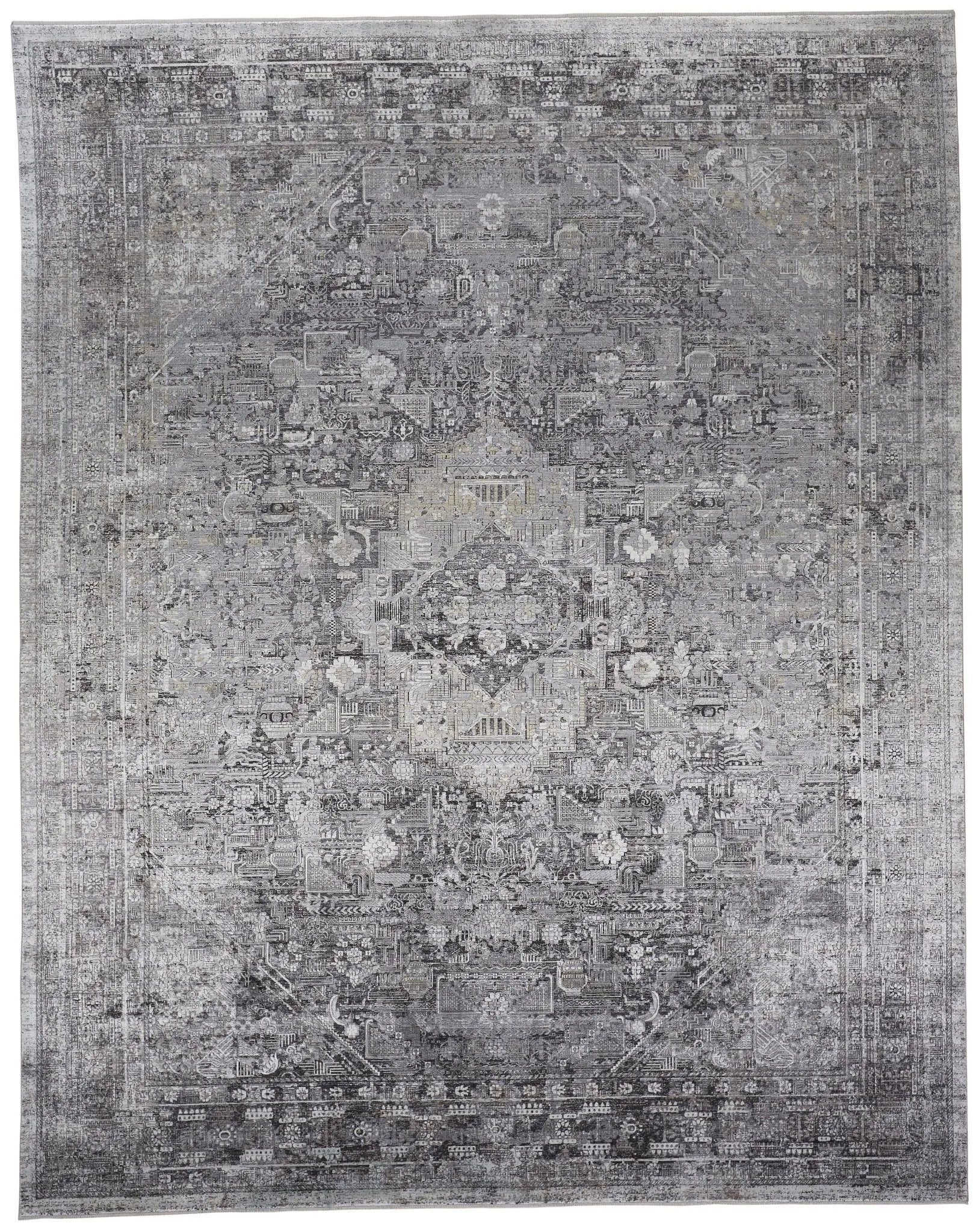 Sarrant 3966F Gray/Silver Rug - Baconco