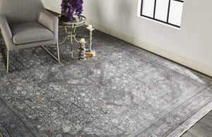 Sarrant 3967F Gray/Silver Rug - Baconco