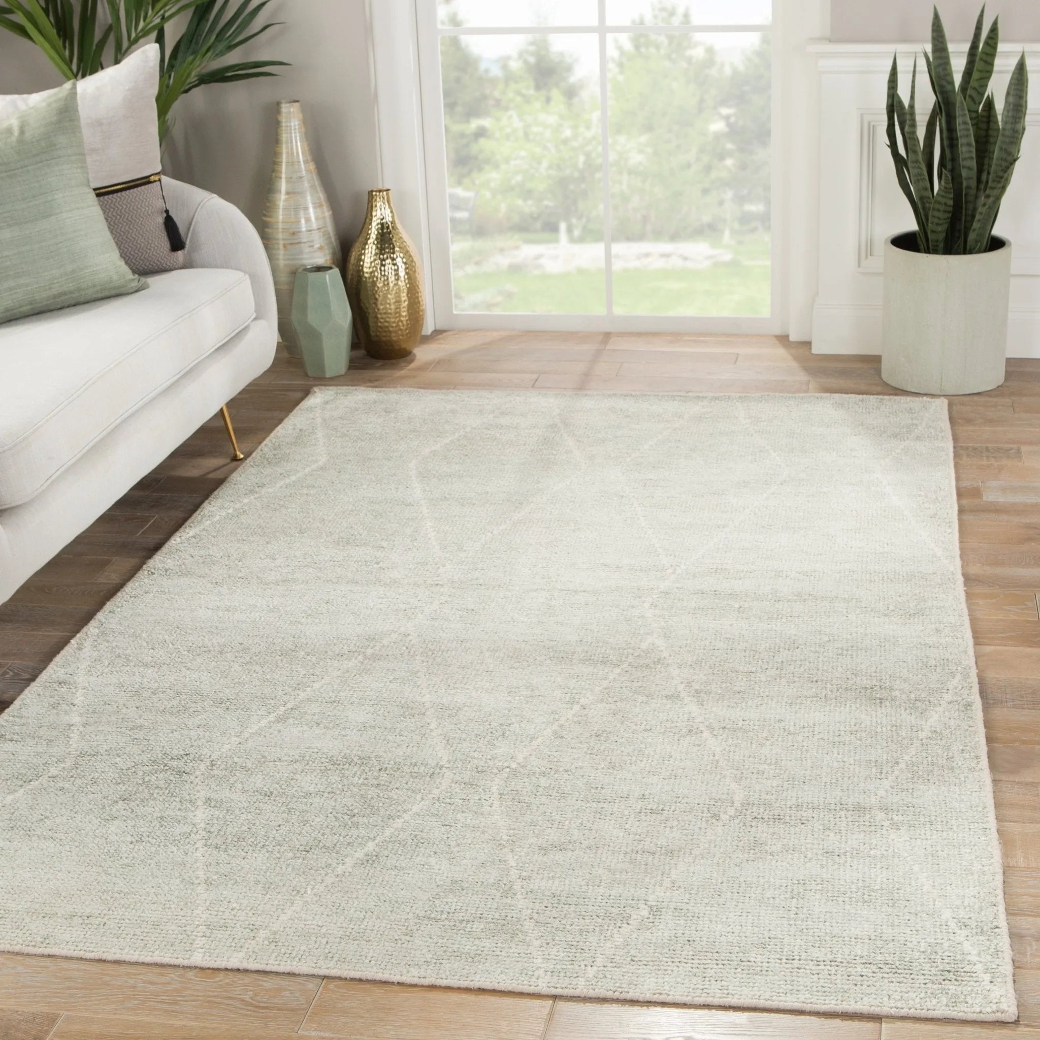 Satellite SAT07 Ozog Foggy Dew/Mineral Gray Rug - Baconco