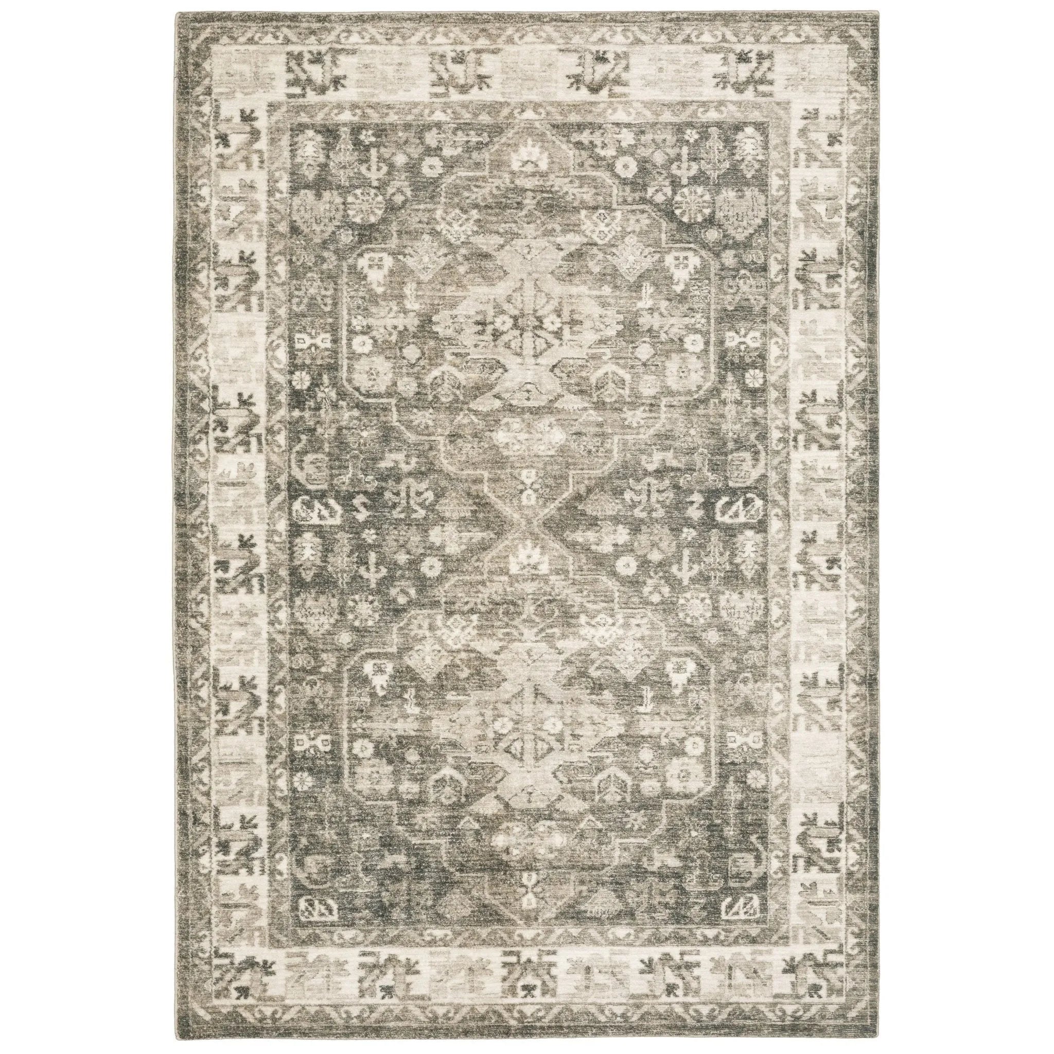 Savoy 28105 Charcoal/Ivory Rug - Baconco