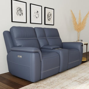 Sawyer Power Reclining Loveseat with Console and Power Headrests and Lumbar - Baconco