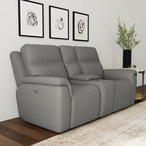 Sawyer Power Reclining Loveseat with Console and Power Headrests and Lumbar - Baconco