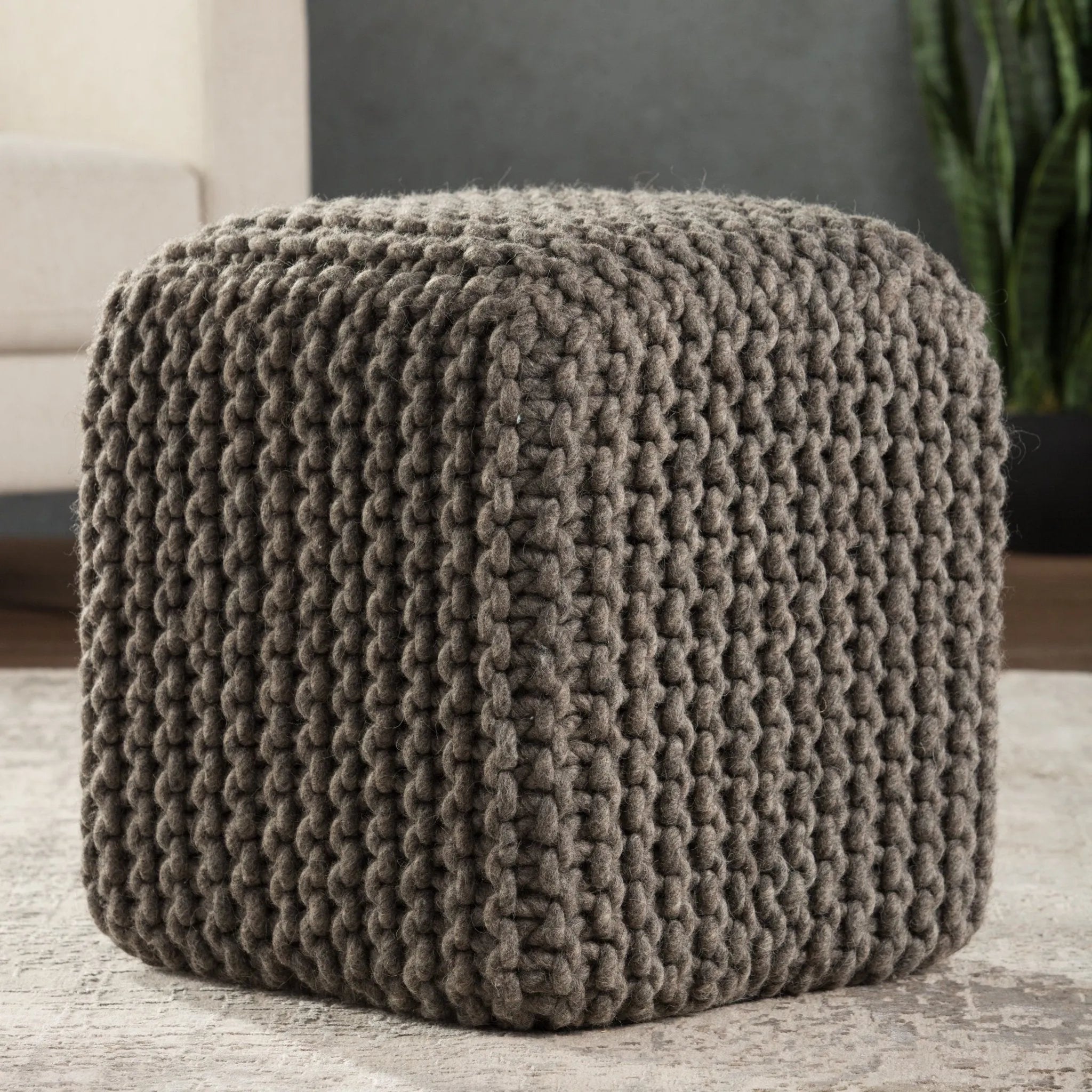 Scandinavia Pouf Scp17 Nata Gray Pouf - Baconco