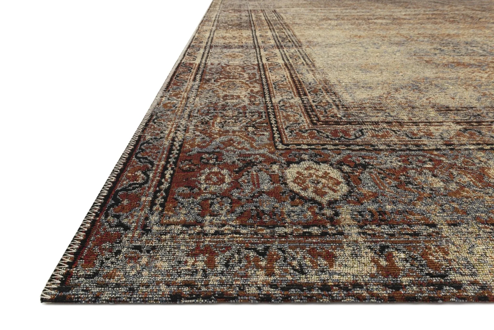 Sebastian SEB-05 Natural / Brick Rug - Baconco