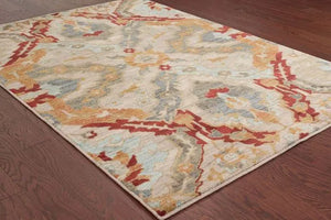 Sedona 6357A Beige / Orange Rug - Baconco