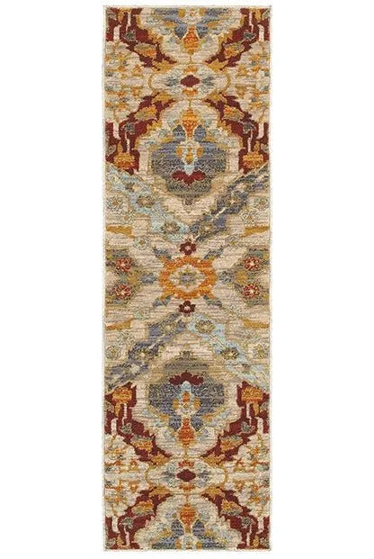 Sedona 6357A Beige / Orange Rug - Baconco