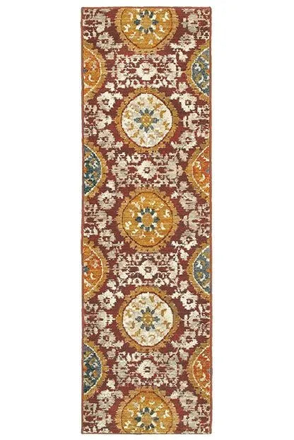 Sedona 6366A Red / Gold Rug - Baconco