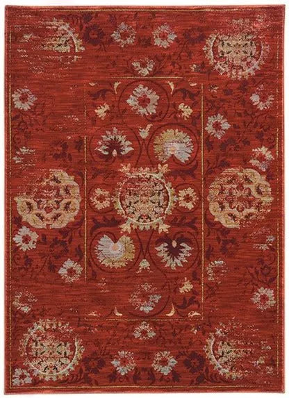 Sedona 6386E Red / Gold Rug - Baconco