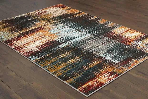 Sedona 9584A Blue Gold Rug - Baconco