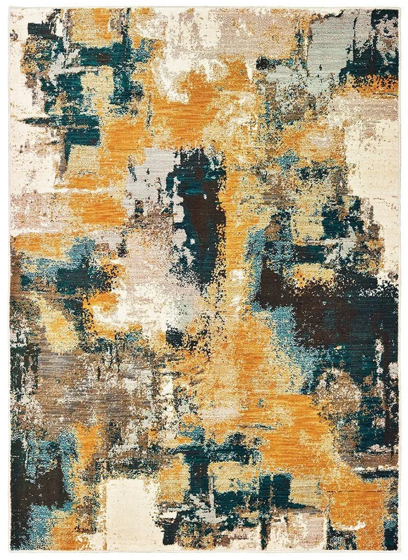 Sedona 9593A Blue Gold Rug - Baconco