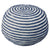 Serena 99701BUW Blue/White Pouf - Baconco