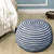 Serena 99701BUW Blue/White Pouf - Baconco