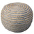 Serena 99702NGY Natural/Grey Pouf - Baconco