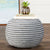 Serena 99704GYW Grey/White Pouf - Baconco