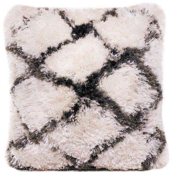 Shag 07753WLT White/Black Lattice Pillow - Baconco