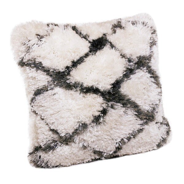 Shag 07753WLT White/Black Lattice Pillow - Baconco