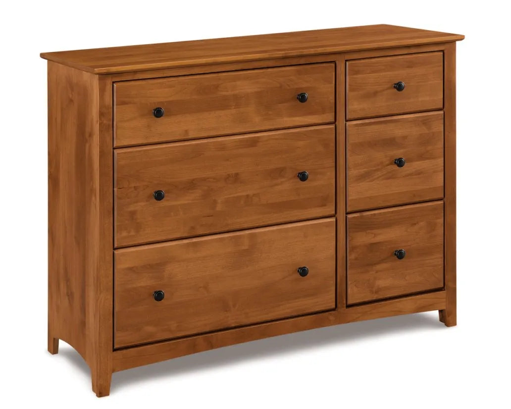 Shaker 6 Drawer Combo Dresser - Baconco