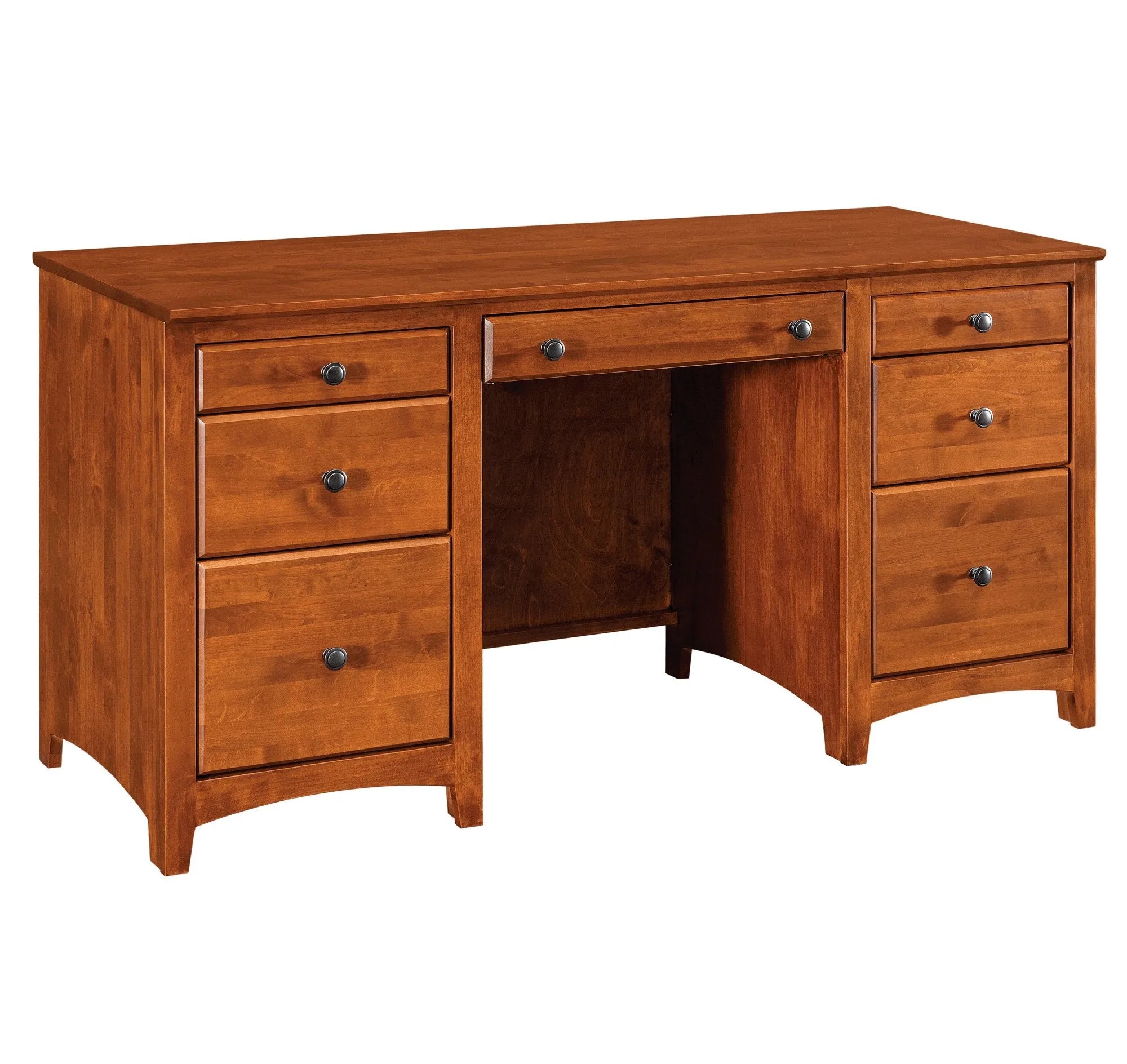 Shaker Double Pedestal Desk - Baconco