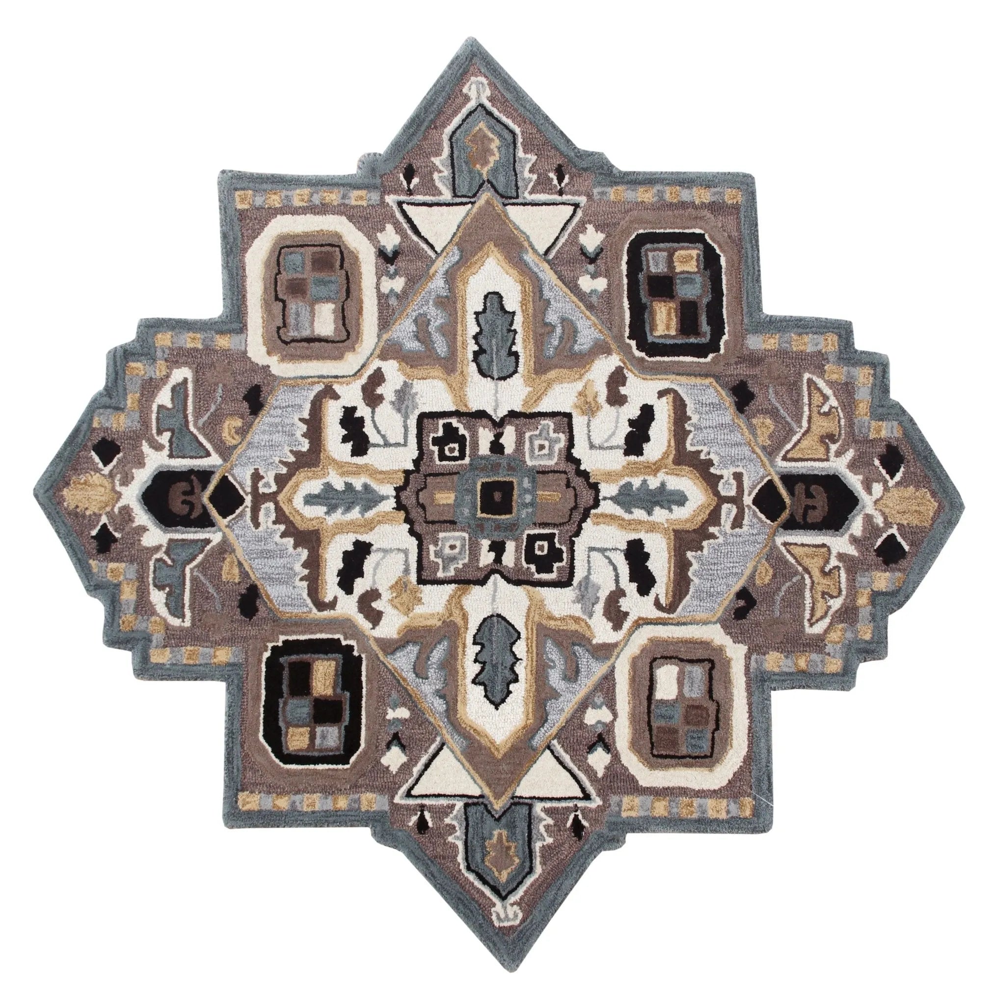 Shapes Lr50922 Gray/Cream/Ivory Rug - Baconco