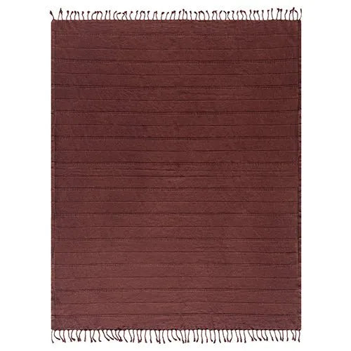 Silas 80314BUR Burgundy Throw Blanket - Baconco